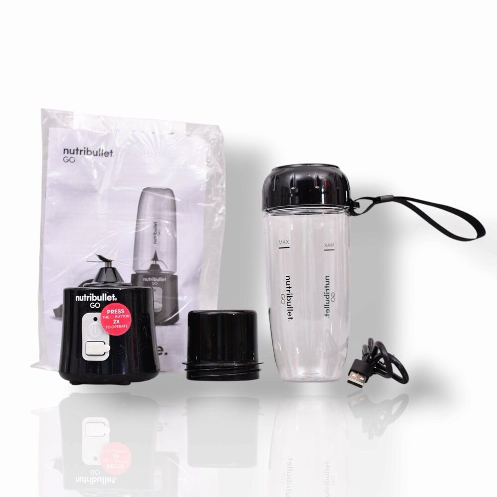 NutriBullet GO Cordless USB Blender Battery Portable Black USB-C